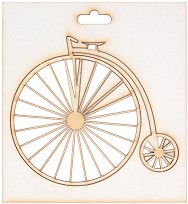 Фигурка от бирен картон - Ретро велосипед - 10 / 9 / 0.1 cm - 