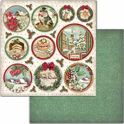    Stamperia -   - 30.5 x 30.5 cm   Classic Christmas - 
