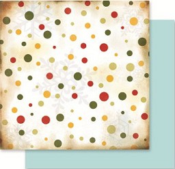 Хартия за скрапбукинг Folia Bringmann - Цветни точици - 30.5 x 30.5 cm - 