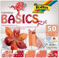    Folia Bringmann - Rot - 50 ,  20 x 20 cm, 80 g/m<sup>2</sup> - 