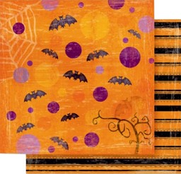 Хартия за скрапбукинг Folia Bringmann - Прилепи - 30.5 x 30.5 cm - 