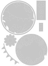 Щанци за машина за изрязване Sizzix Romantic Layers - 7 броя - 