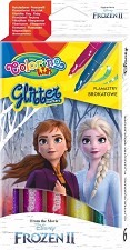 Металикови флумастери Colorino Kids - 6 цвята на тема Замръзналото кралство - 