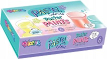 Темперни бои Colorino Kids - 6 пастелни цвята x 20 ml от серията Pastel - 