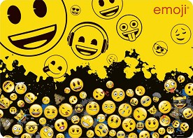 Двустранна подложка за бюро - Емотикони - От серията "Emoji" - 