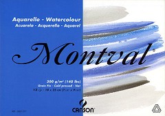      Canson Montval - 12 , 18 x 25 cm, 300 g/m<sup>2</sup>   Montval - 