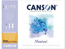    Canson - 12 , 300 g/m<sup>2</sup>   Montval - 