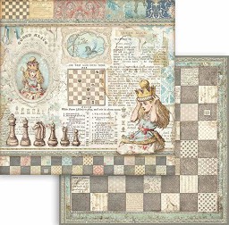 Хартии за скрапбукинг Stamperia - Алиса в огледалния свят - 30.5 x 30.5 cm от колекцията Alice - 