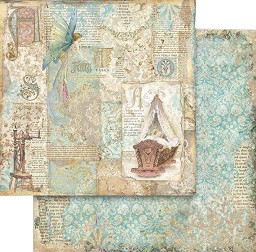 Хартия за скрапбукинг Stamperia - Фея и бебешка люлка - 30.5 x 30.5 cm от колекцията Sleeping Beauty - 