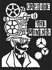 Шаблон Stamperia Capture the moments - 15 x 20 cm от серията Mechanical Fantasy - 