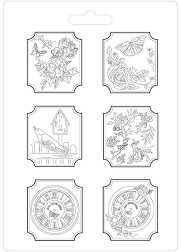 PVC  Stamperia Plaquettes - 21 x 29.7 cm   House of Roses - 