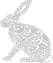        Sizzix Thinlits Wild Rabbit - 12.1 x 15.2 cm - 