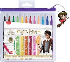 Флумастери Maped Хари Потър - 12 цвята от серията Wizarding World - 