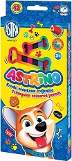 Цветни моливи Astra S.A. - 12 цвята от серията Astrino - 