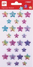 Самозалепващи стикери Apli Kids - Звезди - 28 броя - 