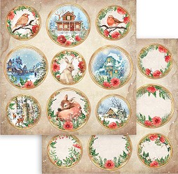    Stamperia -  - 30.5 x 30.5 cm   Home for the Holidays - 