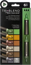   3  1 Spectrum Noir Woodland Shades - 6    TriBlend - 