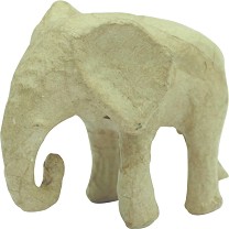 Африкански слон от папиемаше Decopatch - 6.5 / 8 / 12 cm - 