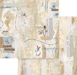 Хартия за скрапбукинг Stamperia - Зайче - 30.5 x 30.5 cm от колекцията Secret Diary - 