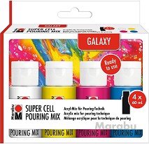    Pouring  Marabu Galaxy - 4  x 60 ml - 