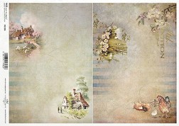Декупажна хартия ITD Collection - Пролетни цветя - A4 - 