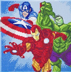 Диамантен гоблен Craft Buddy - Marvel Avengers - 30 x 30 cm - 
