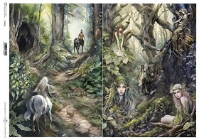 Декупажна хартия ITD Collection - Феи - A3 - 