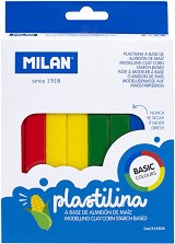 Пластилин Milan - 4 цвята по 2 блокчета - 
