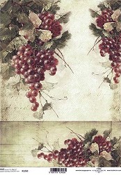 Декупажна хартия ITD Collection - Грозде - A4 - 