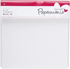 Картончета за картички Docrafts - Бели - 12 броя c пликове от серията  Papermania - 