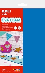 Листове EVA пяна Apli Kids - 10 цвята, 21 x 29.7 cm - 