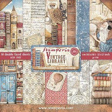    Stamperia -   - 10    Vintage Library - 