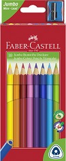 Цветни моливи Faber-Castell Triangular Jumbo - 10, 20 или 30 цвята - 