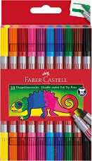 Двустранни флумастери Faber-Castell - 10, 20 или 40 цвята - 