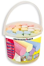 Цветни тебешири Eberhard Faber - 20 броя в кофичка - 