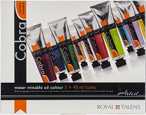Маслени бои на водна основа Royal Talens Artist - 5 или 10 цвята x 40 ml от серията Cobra - боя