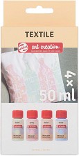 Текстилни бои Royal Talens Pastel - 4 пастелни цвята x 50 ml от серията Art Creation - боя