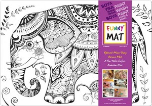 Подложка за бюро за оцветяване Funny Mat - Слон - 68 x 48 cm - 