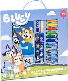 Комплект за рисуване Cerda - 24 части на тема Bluey - 